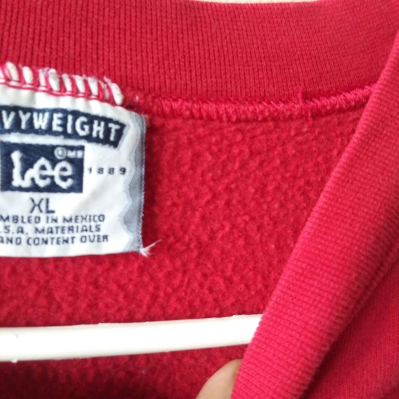 Vtg Lee red graphic christmas crew sweatshirt XL - Picture 5 of 5